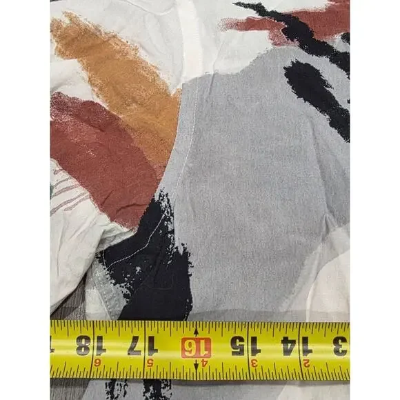 Zara Men's Multicolor Art Y2K Abstract Shirt Medium A003330 - Picture 4 of 8